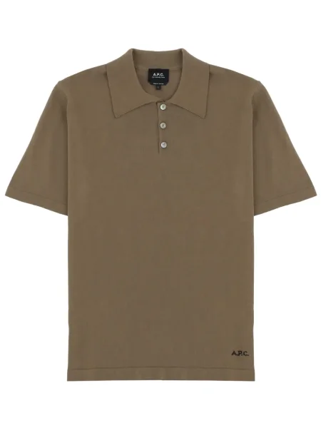 Polo marškinėliai A.p.c. ruda