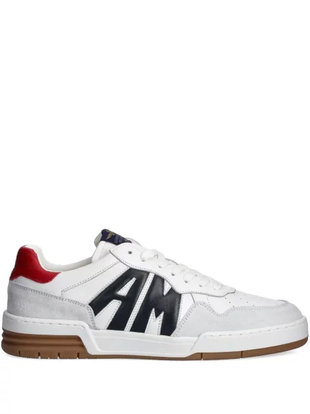 Sneakerși Aeronautica Militare din piele alb