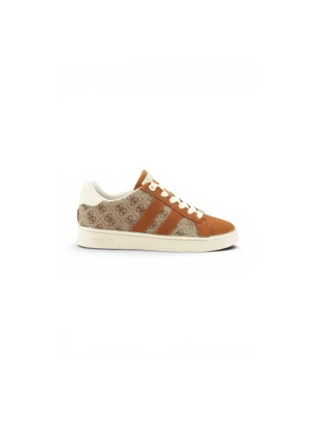 Sneakersy Guess skórzane brązowe