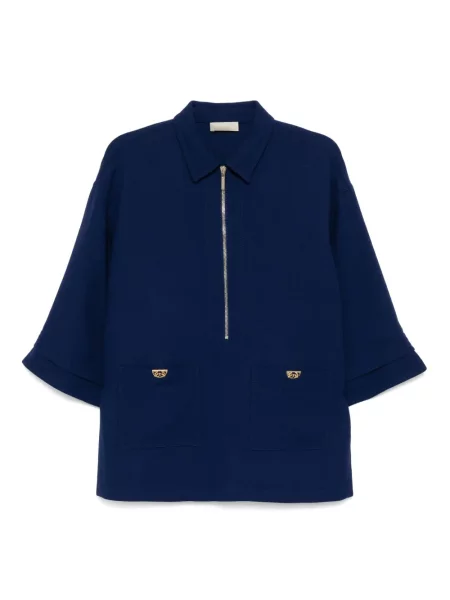 Bluză Elie Saab de lână albastru