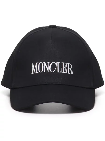 Șapcă Moncler cu broderie negru