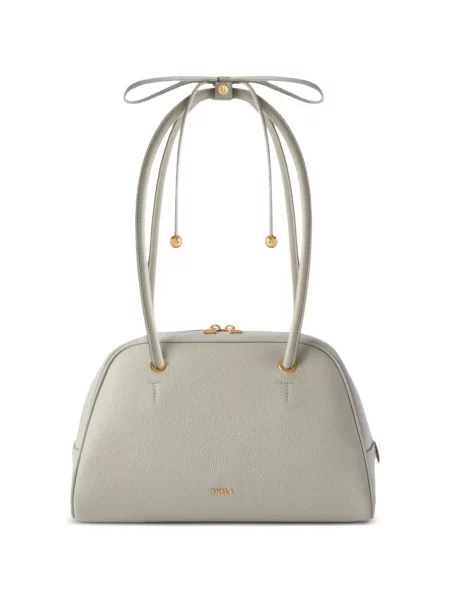 Geantă shopper Furla din piele gri