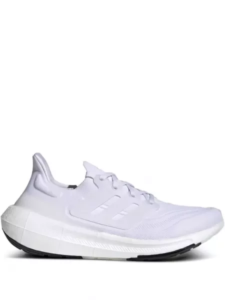 Pruhované trekkingové lněné tenisky Adidas UltraBoost šedé