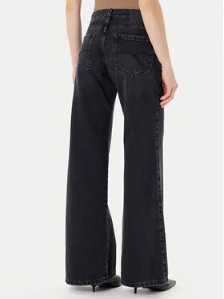 Marella Jeans hlače Wide Leg črna