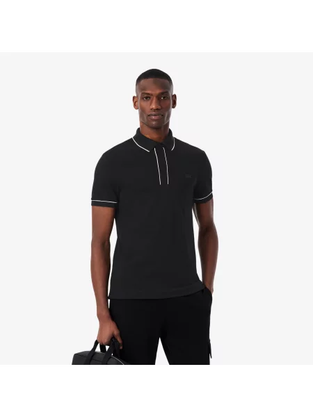 Lacoste Organiczna Koszulka Polo Paryż Regular Fit czarna