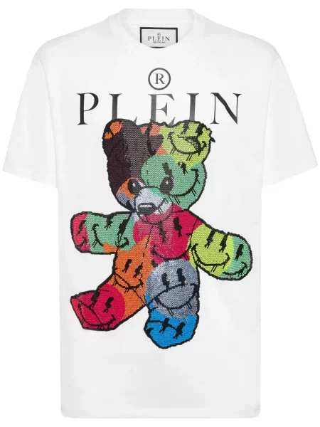 Tricou Philipp Plein teddy alb
