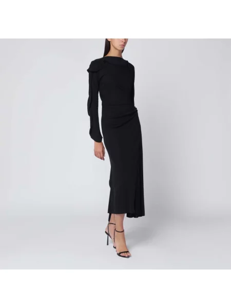 Sukienka midi Victoria Beckham czarna