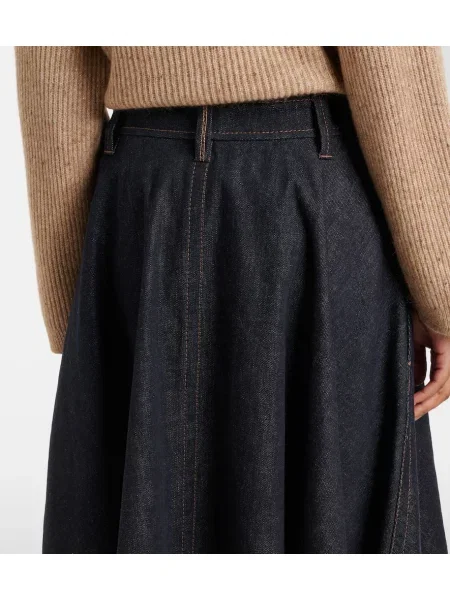 Fustă din denim Brunello Cucinelli albastru