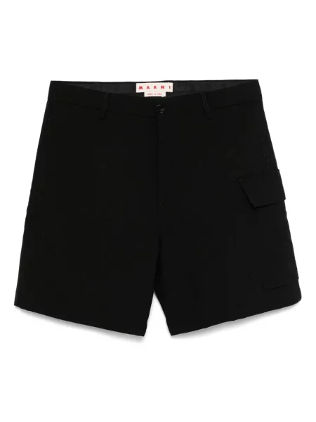 Pantaloni scurți Marni cu broderie negru