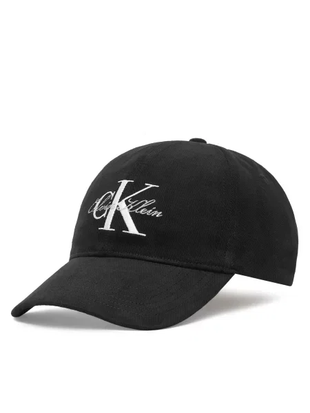 Calvin Klein Baseball sapka Lurex Graphic Script Monologo Ca Fekete fehér