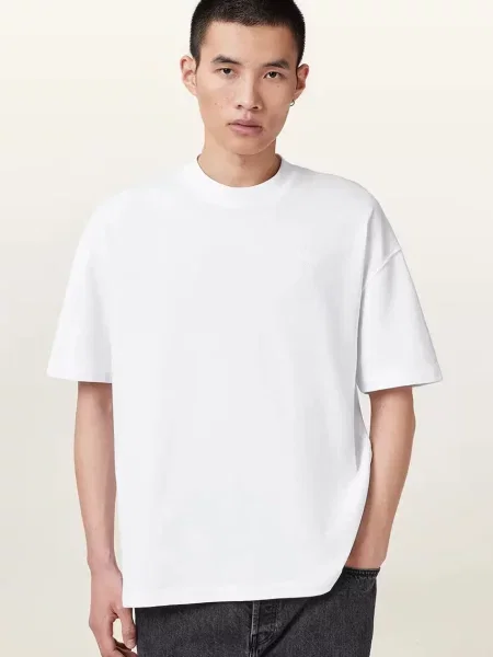 AllSaints oversize majica kratkih rukava za muškarce od pamuka HAVEN bijela