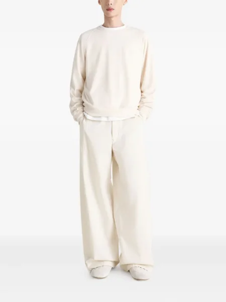 Hanorac crewneck Lemaire alb