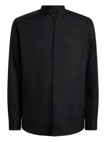 Cămașă Etro cu model paisley din jacard negru