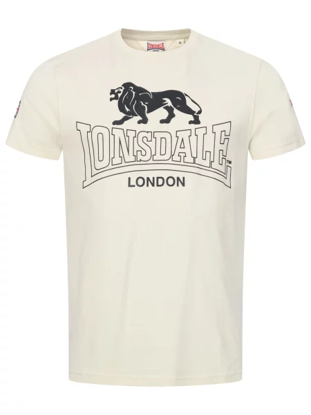 LONSDALE Tricou HAZELHURST albastru / roșu / negru / murdar alb