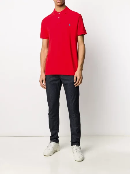 Siuvinėta polo marškinėliai Polo Ralph Lauren raudona