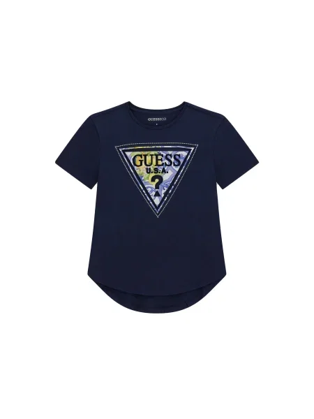 Guess Póló Sötétkék Relaxed Fit zöld