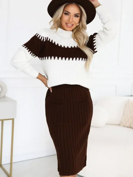 Fustă Numoco Basic alb