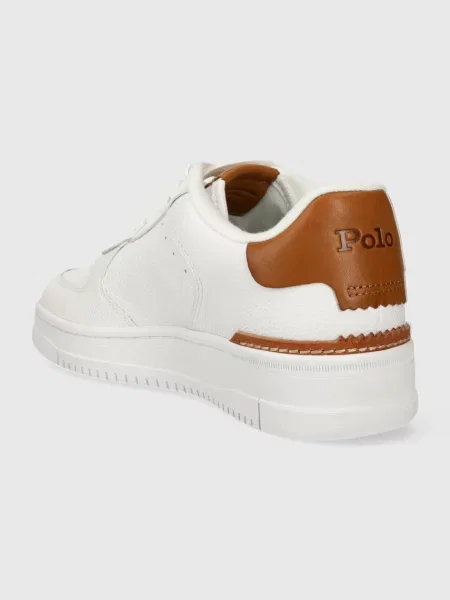 Kožené sneakers boty Polo Ralph Lauren Masters Crt bílá
