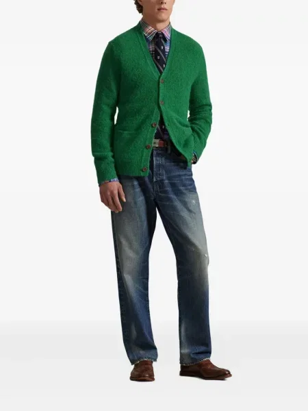 Briaunotas pusiau užtrauktukas zomšinės bokseriai Polo Ralph Lauren balta