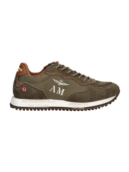 Sneakersy Aeronautica Militare zielone