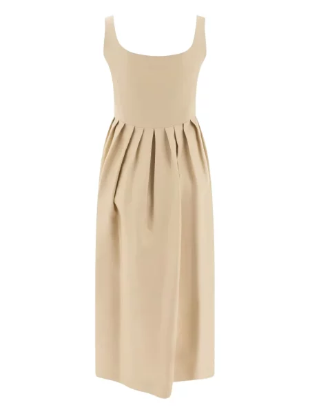 Rochie Sandbeige plisată de costum