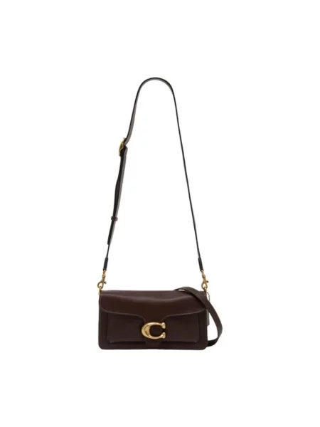 Coach torebka crossbody skórzana Tabby 26 in Soft Grain Leather brązowa