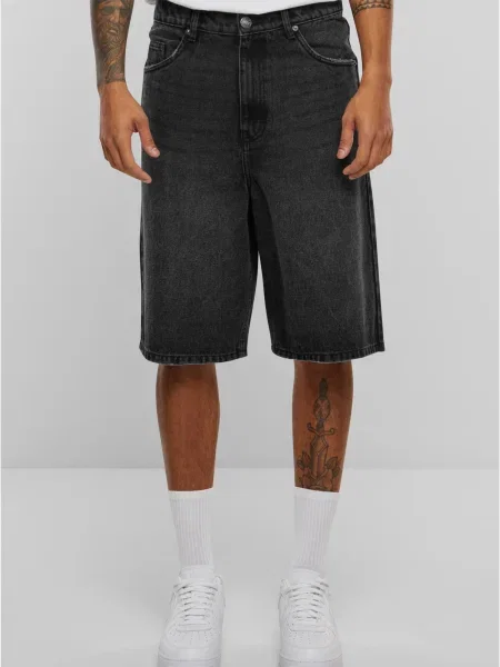 Pantaloni scurți din denim Urban Classics negru