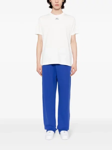 Raštuotos kelnės Off-white balta