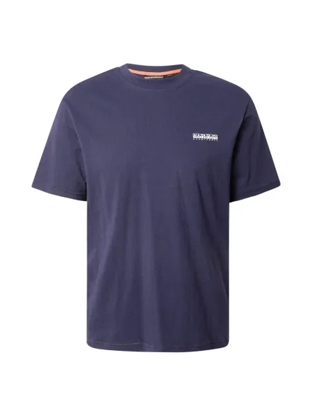 Napapijri Tricou Smallbox Bleumarin alb