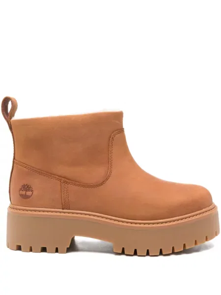 Botine Timberland din piele cu platformă maro