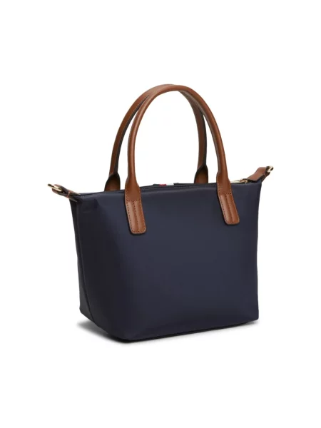Tommy Hilfiger Torebka Popette Mini Tote Corp Granatowy niebieska