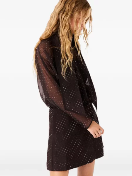 Stras lung rochie mini Maje maro