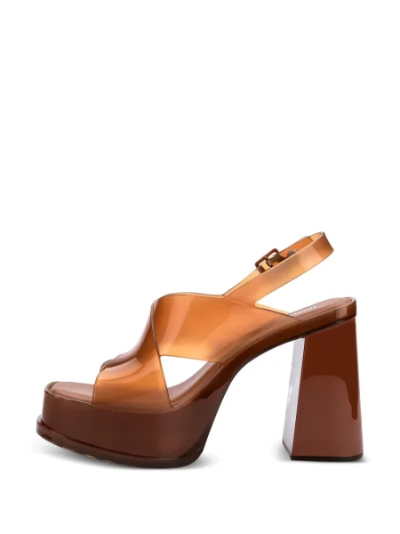 Pantofi cu toc Melissa cu platformă maro