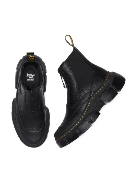 Кожаные ботинки челси Dr. Martens на платформе черные