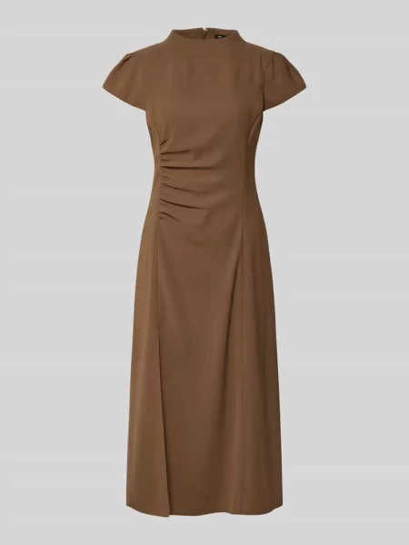 Sukienka midi ze stójką i marszczeniami Armani Exchange