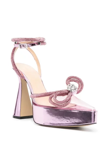 Bateliai Mach & Mach su lankeliu su platforma rožinė