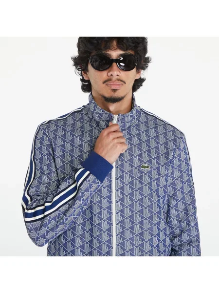 Lacoste Tréninková Bunda modrá/ bílá modrá