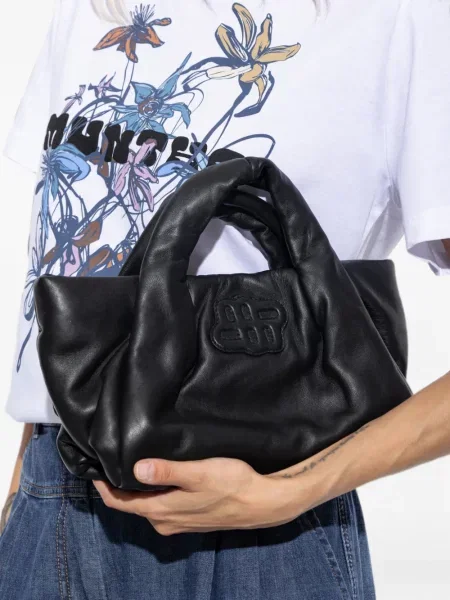 Geantă shopper Munthe cu autograf negru