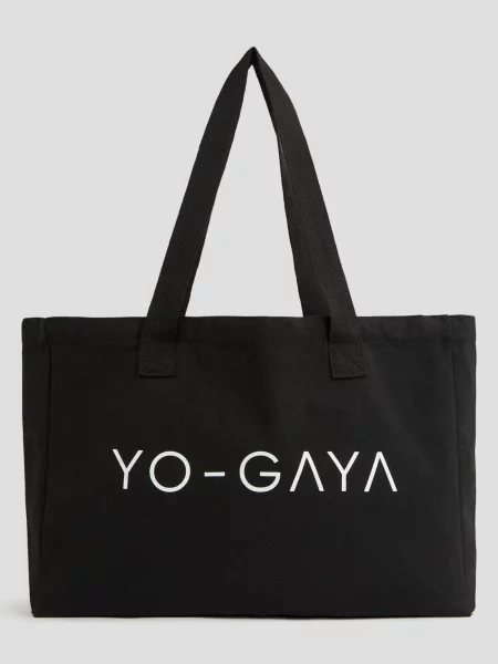 Plátěná shopper kabelka Yo-gaya čierna