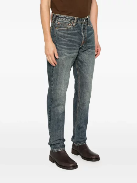 Blugi Evisu cu imagine albastru