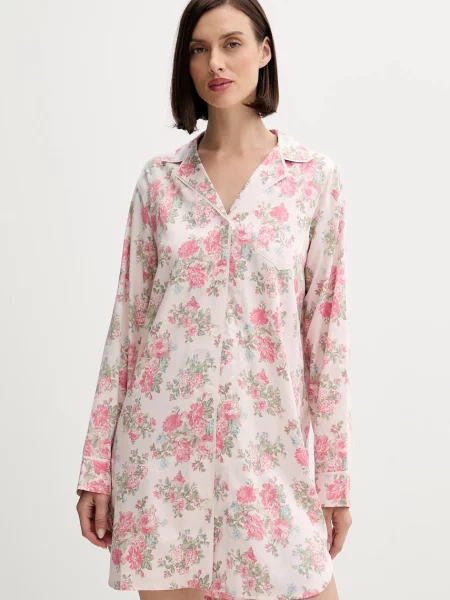 Нощница Lauren Ralph Lauren дамска розово