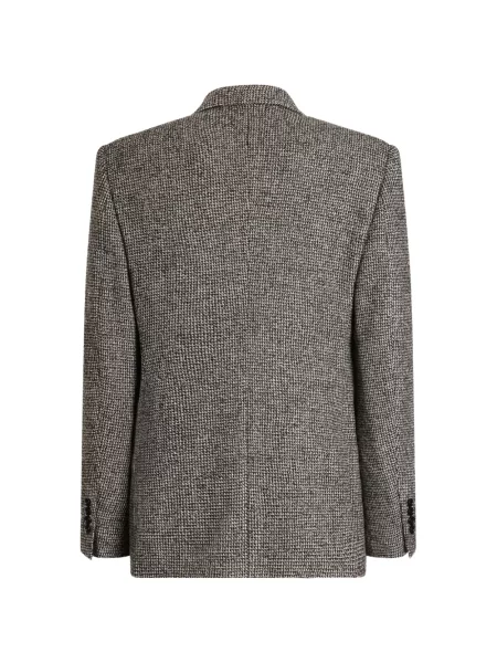 Vlněná dvouřadá bunda Dolce & Gabbana šedá