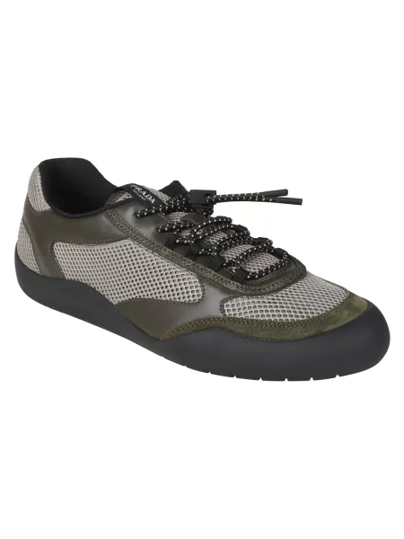 Sneakersy Prada skórzane z siateczki
