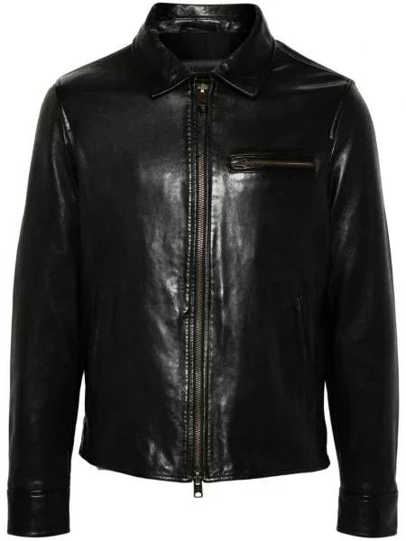 Geanta de piele Allsaints negru