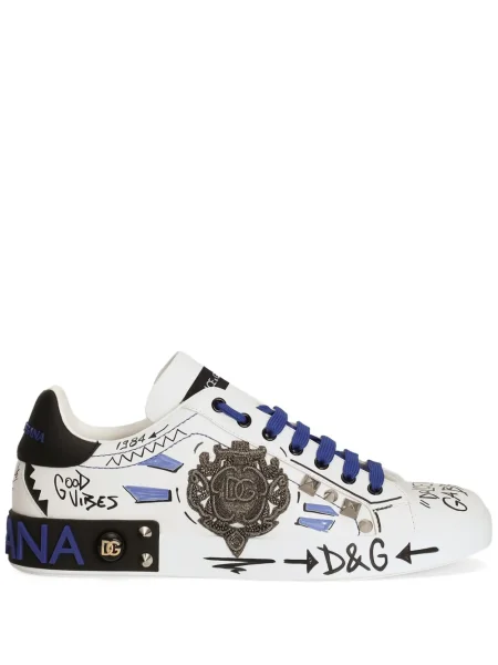 Sneakerși Dolce & Gabbana cu imagine alb