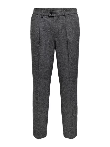 Only & Sons Pantaloni cutați ONSYOKE închis gri