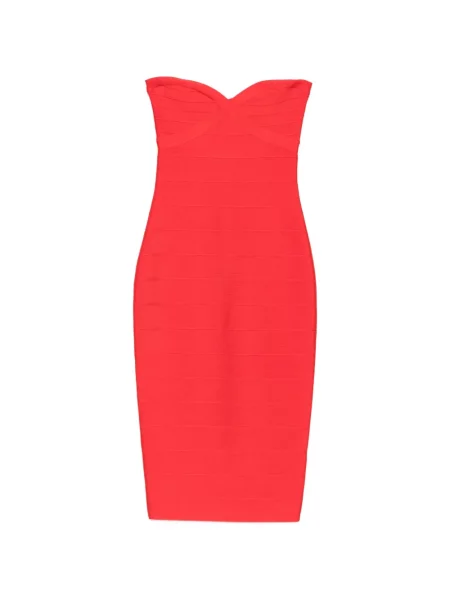 Rochie midi Retrofete fără bretele roșu