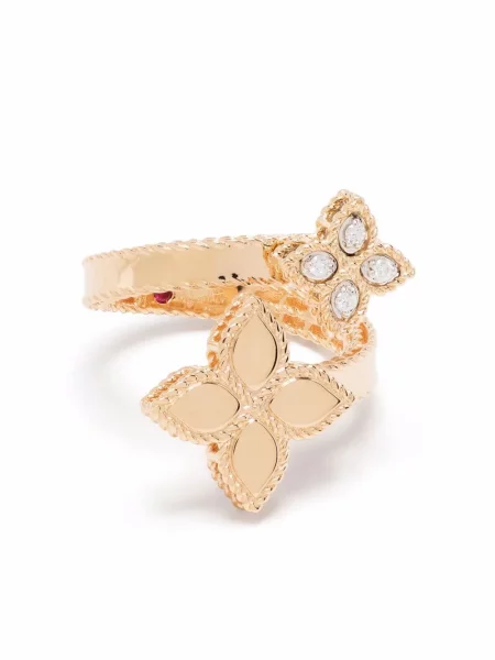 Inel Roberto Coin cu model floral galben
