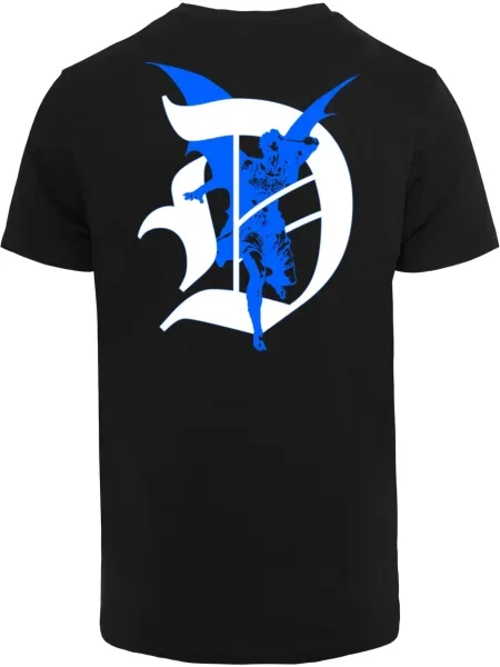 Mister Tee Tricou cyan / negru alb