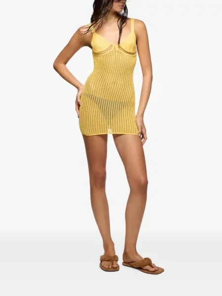 Rochie mini The Attico galben